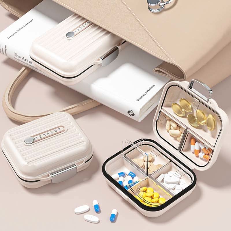 Tragbarer Pillenorganizer mit 7 Fächern und Dreifachverschluss