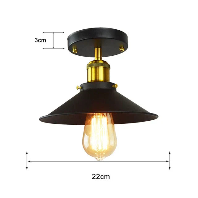 intage Deckenlampe im Industriestil – Retro Beleuchtung für Wohnzimmer & Flur | Karnz