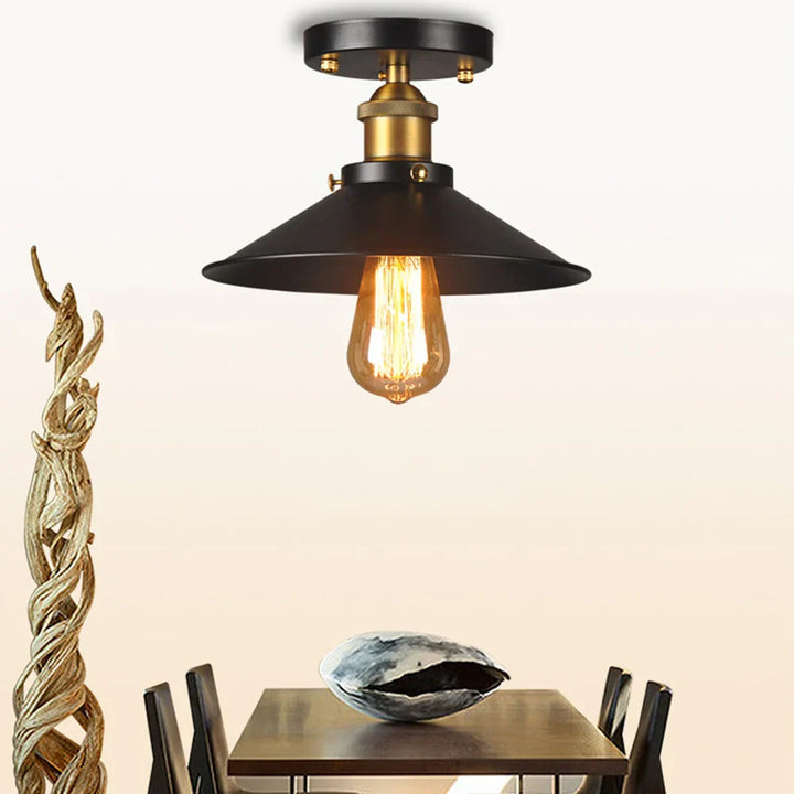 intage Deckenlampe im Industriestil – Retro Beleuchtung für Wohnzimmer & Flur | Karnz