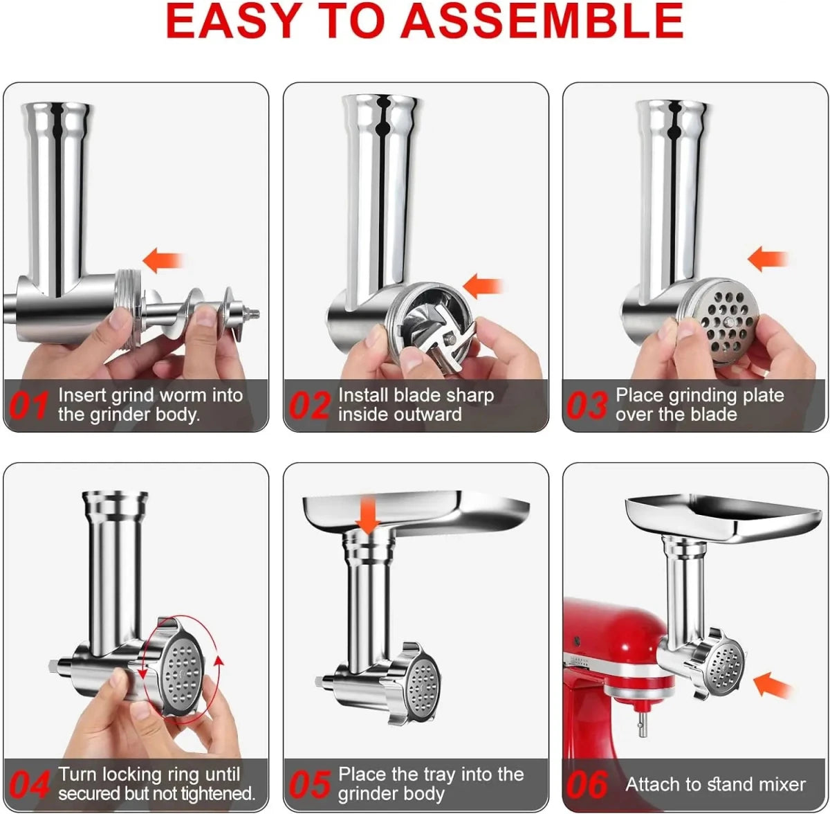 GRINDLIVA Fleischwolfaufsatz für KitchenAid | Karnz