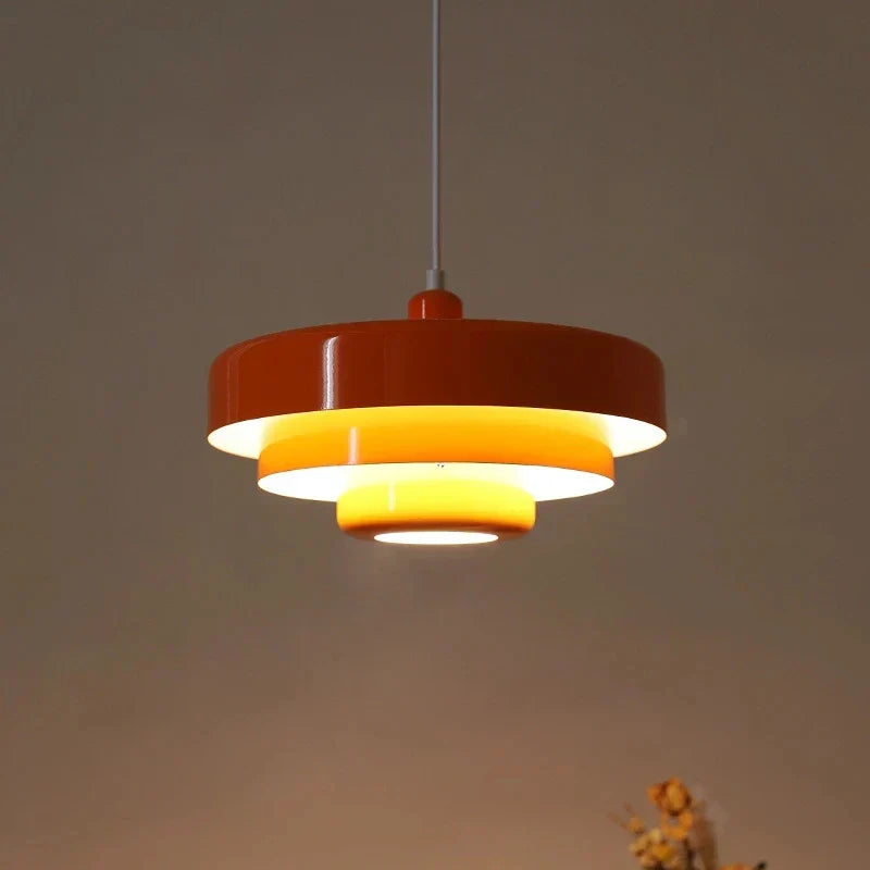 Mittelalterliche Skandinavische Pendelleuchte - Retro Bauhaus Design | Warmes LED Licht | Karnz