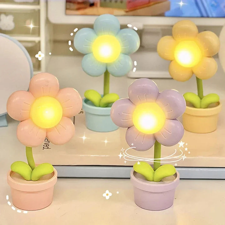 Kleine Blumenberuhigungs-Tischlampe - BlossomGlow | Karnz
