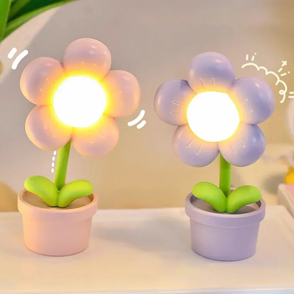 Kleine Blumenberuhigungs-Tischlampe - BlossomGlow | Karnz