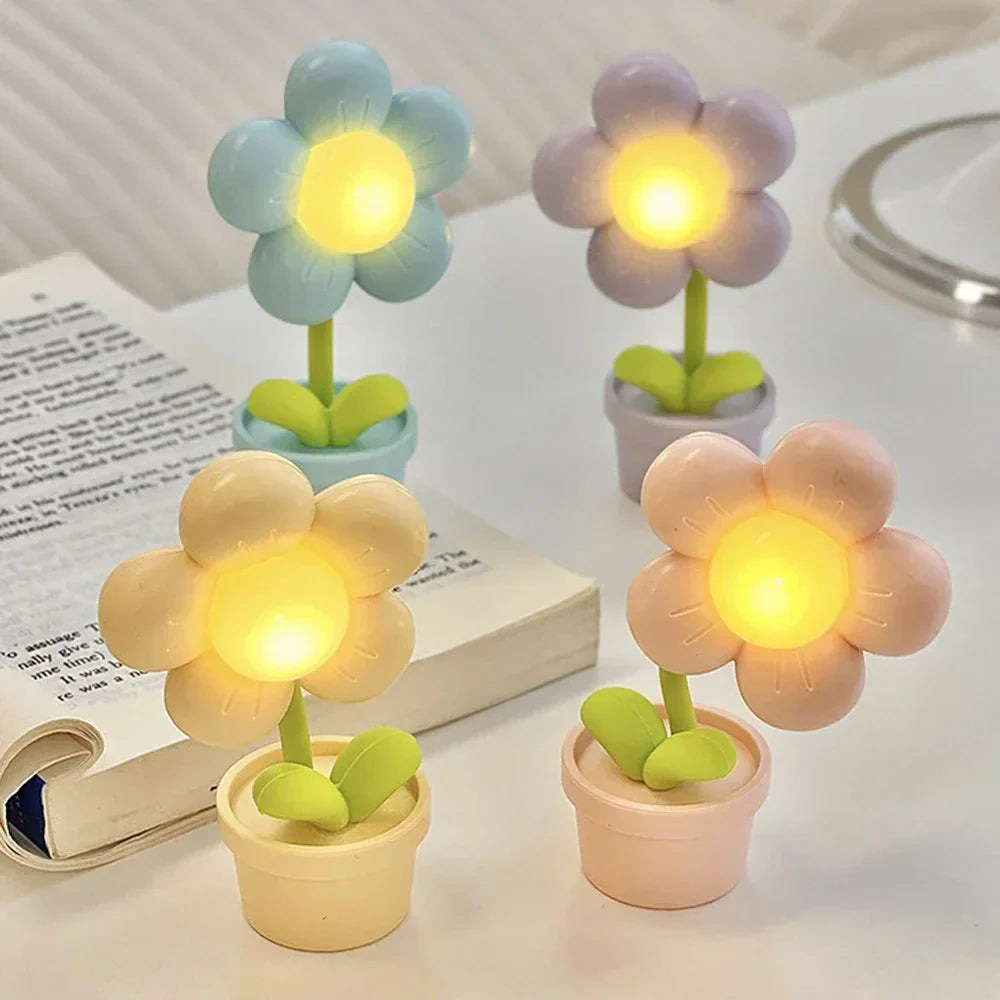 Kleine Blumenberuhigungs-Tischlampe - BlossomGlow | Karnz
