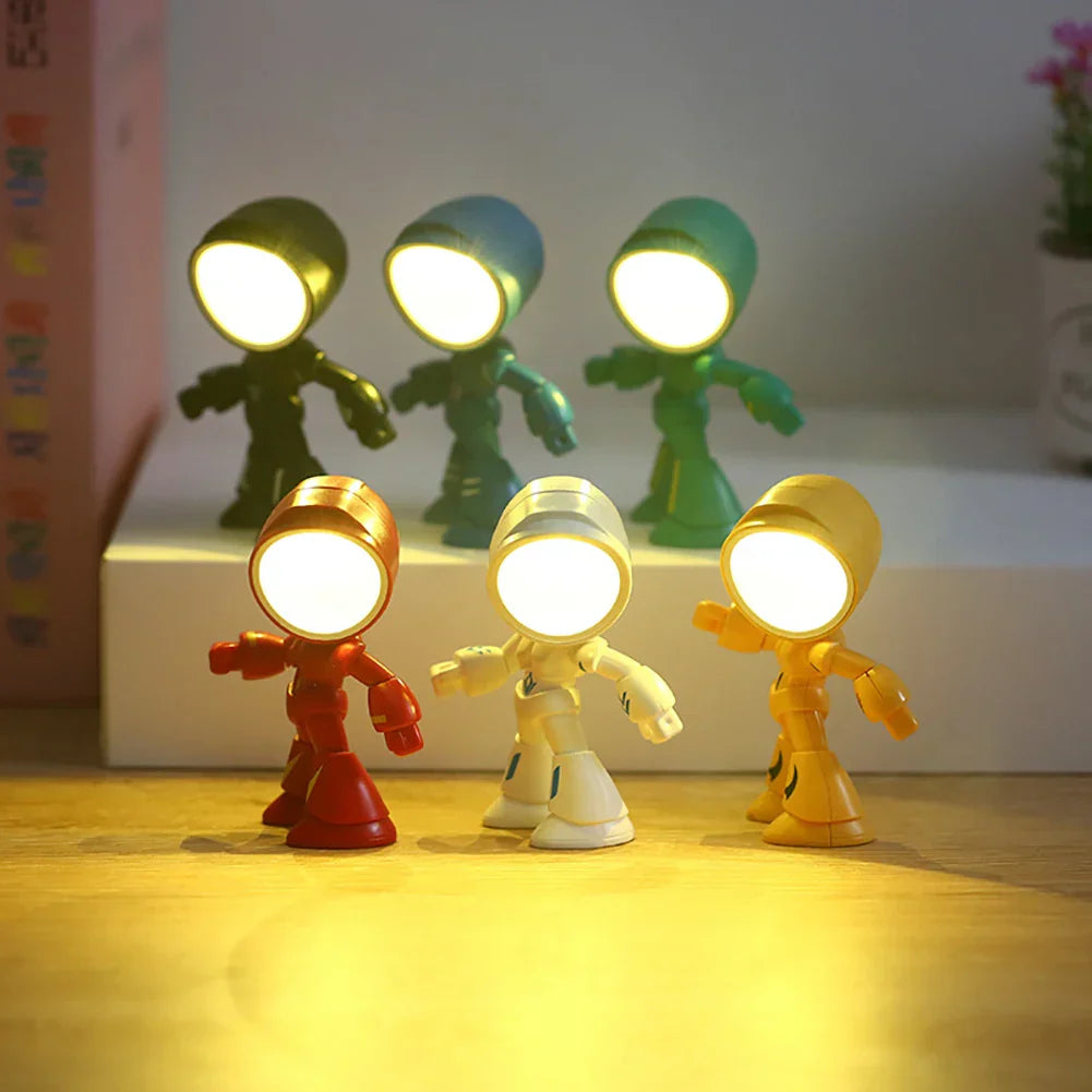 Niedliche Roboter Tischlampe – Kreative LED-Leuchte für Kinderzimmer und Schreibtisch | Karnz
