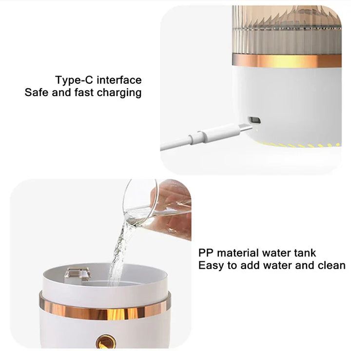 Karnz | Himalaya Salzkrystalllampe & Ätherischer Öl Diffusor, USB Ultraschall Luftbefeuchter für Zuhause & Büro