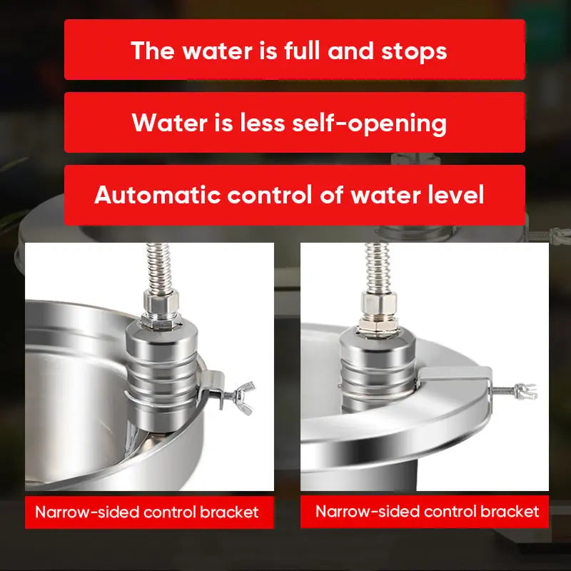 Mini-Schwimmerventil | Automatische Wasserstandsregelung | Edelstahl | 10–150 PSI | Kompakt