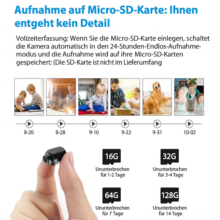 Karnz | Mini Überwachungskamera WLAN Nachtsicht Bewegungsmeldung