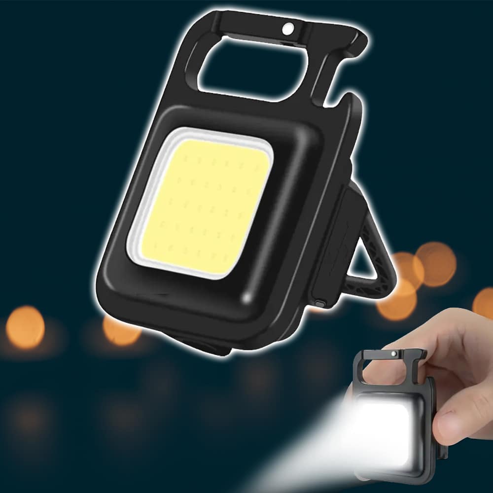 Schlüsselanhänger COB-LED-Taschenlampe - wiederaufladbar - 3 Leuchtmodi | Karnz