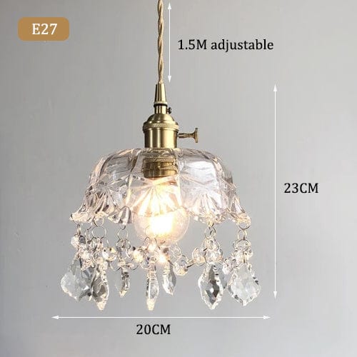 Minimalistische Retro Kristallglas Pendelleuchte Karnz