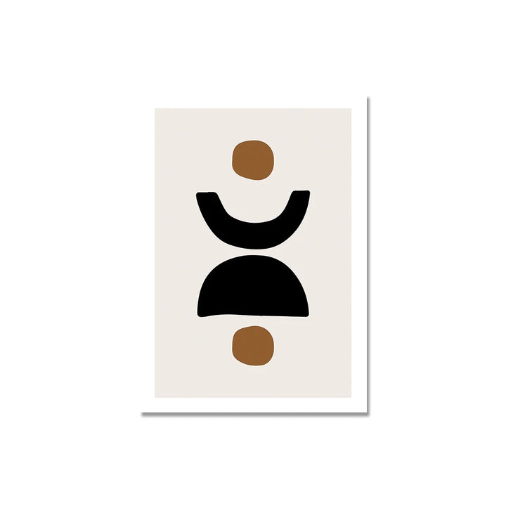 Minimalistische abstrakte Elemente Wandkunst Fine Art Leinwanddrucke Schwarz Braun Neutrale Farben Bilder für moderne Apartment Wohnzimmer Dekor