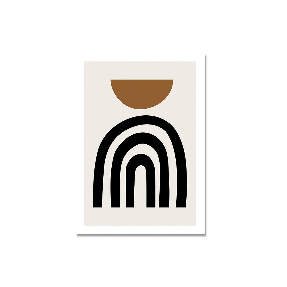 Minimalistische abstrakte Elemente Wandkunst Fine Art Leinwanddrucke Schwarz Braun Neutrale Farben Bilder für moderne Apartment Wohnzimmer Dekor
