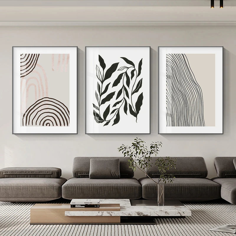 Minimalistische abstrakte florale Wandkunst Fine-Art-Leinwanddrucke inspirierendes Zitat Poster Galerie Wandbilder für Wohnzimmer Schlafzimmer Kunstdékor