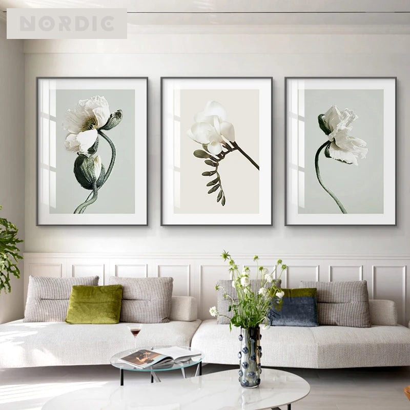 Minimalistische abstrakte florale Wandkunst Fine-Art-Leinwanddrucke inspirierendes Zitat Poster Galerie Wandbilder für Wohnzimmer Schlafzimmer Kunstdékor