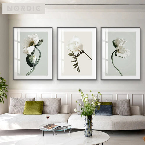 Minimalistische abstrakte florale Wandkunst Fine-Art-Leinwanddrucke inspirierendes Zitat Poster Galerie Wandbilder für Wohnzimmer Schlafzimmer Kunstdékor