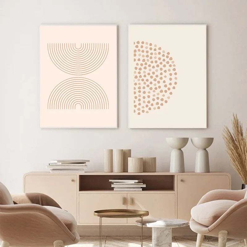 Minimalistische abstrakte geometrische Mondphasen-Linienkunst Wandkunst Fine Art Leinwanddrucke Bilder für moderne Wohnung Wohnzimmer nordische Wohnkultur