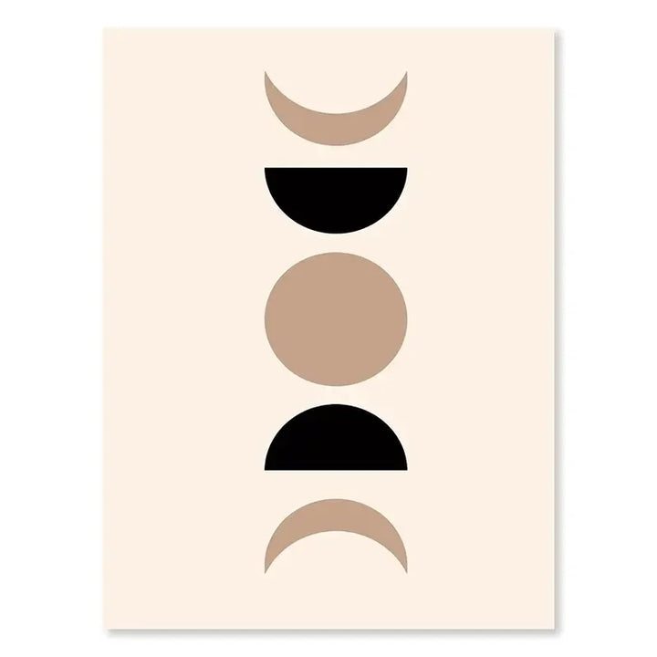 Minimalistische abstrakte geometrische Mondphasen-Linienkunst Wandkunst Fine Art Leinwanddrucke Bilder für moderne Wohnung Wohnzimmer nordische Wohnkultur