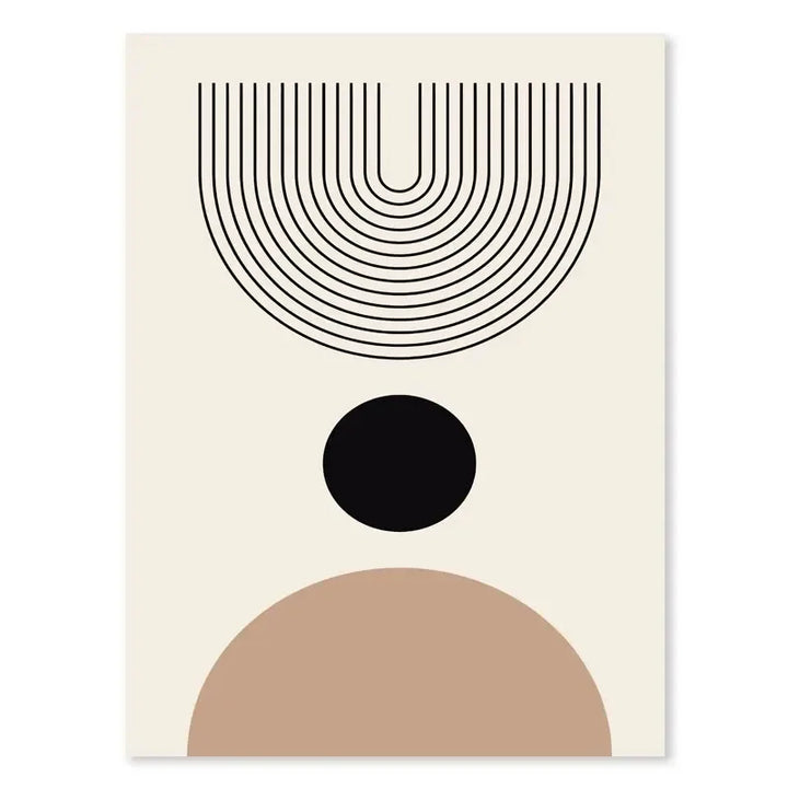 Minimalistische abstrakte geometrische Mondphasen-Linienkunst Wandkunst Fine Art Leinwanddrucke Bilder für moderne Wohnung Wohnzimmer nordische Wohnkultur