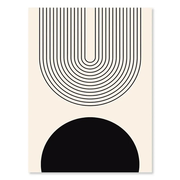 Minimalistische abstrakte geometrische Mondphasen-Linienkunst Wandkunst Fine Art Leinwanddrucke Bilder für moderne Wohnung Wohnzimmer nordische Wohnkultur