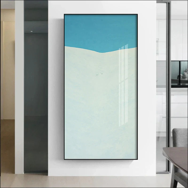 Minimalistische abstrakte Landschaft Wandkunst Fine Art Leinwanddrucke Farbige vertikale Formate Bilder für Wohnzimmer Foyer Empfangsraum Zeitgenössische Kunst Dekor
