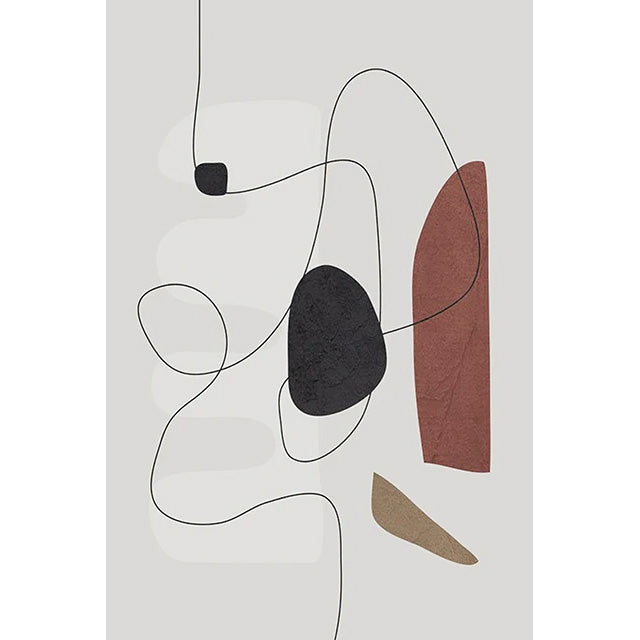 Minimalistische abstrakte Form und Linien Wandkunst Fine Art Leinwanddrucke Kunst für moderne Wohnung Wohnzimmer Schlafzimmer Flur Kunstdekoration