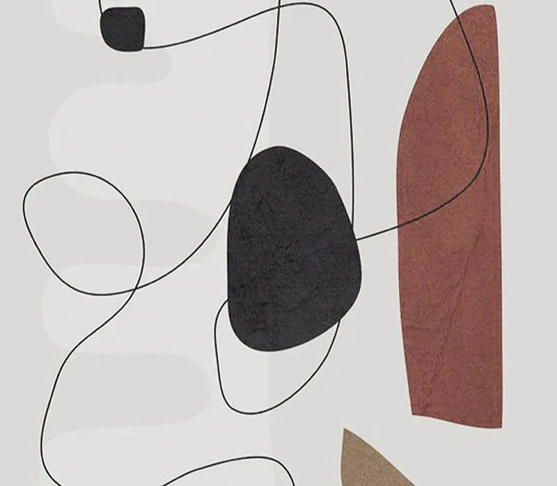 Minimalistische abstrakte Form und Linien Wandkunst Fine Art Leinwanddrucke Kunst für moderne Wohnung Wohnzimmer Schlafzimmer Flur Kunstdekoration