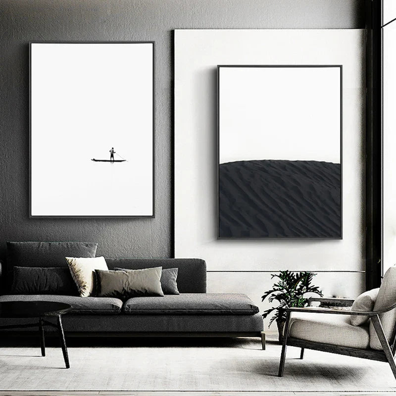 Minimalistische Schwarz Weiß Architektonische Abstrakte Wandkunst Fine Art Leinwanddrucke Bilder Für Moderne Apartment Wohnzimmerkunst Für Zeitgenössische Wohnkultur