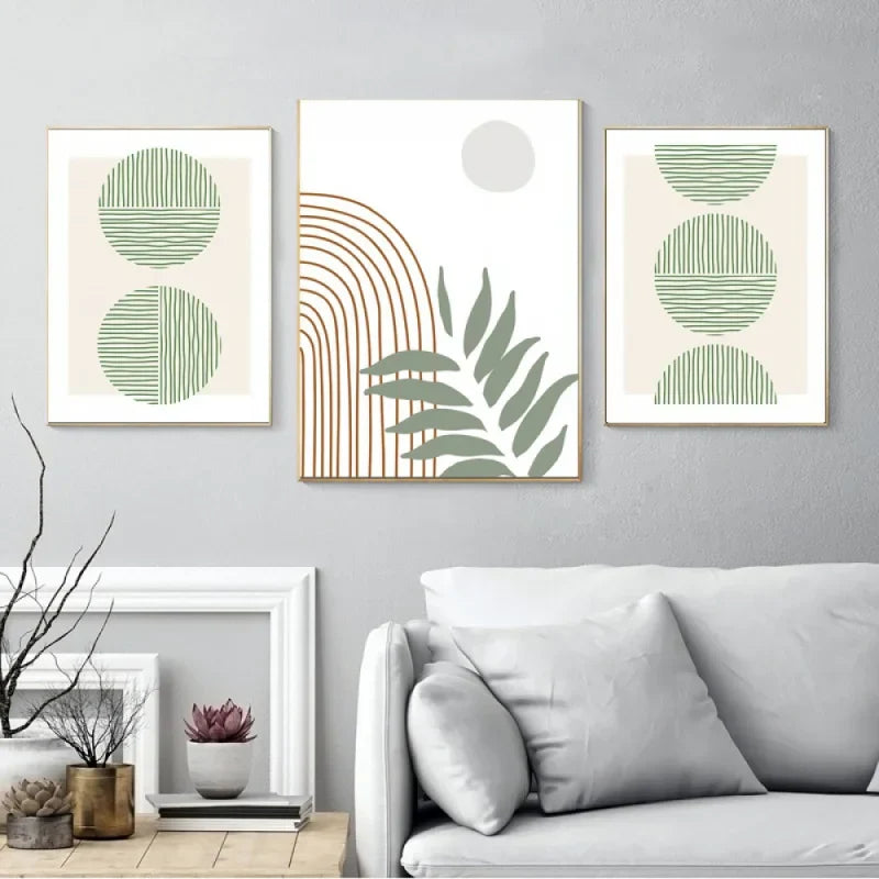 Minimalistische Bohemian Botanische Wandkunst Feine Kunst Leinwanddrucke Neutrale Farb Galerie Wandbilder Für Wohnzimmer