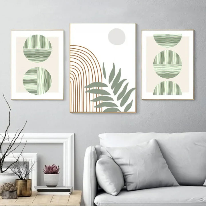 Minimalistische Bohemian Botanische Wandkunst Feine Kunst Leinwanddrucke Neutrale Farb Galerie Wandbilder Für Wohnzimmer