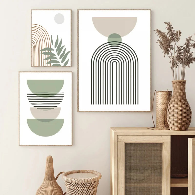 Minimalistische Bohemian Botanische Wandkunst Feine Kunst Leinwanddrucke Neutrale Farb Galerie Wandbilder Für Wohnzimmer