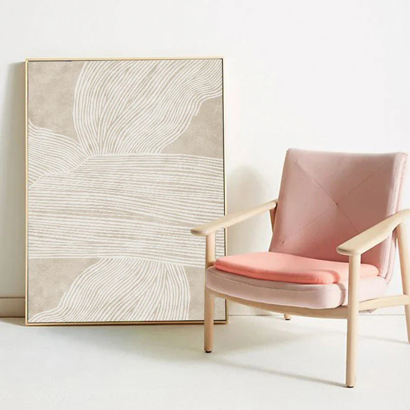 Minimalistische feine Linien Wandkunst Feine Kunst Leinwand Drucke Neutrale Farben Beige Weiß Abstrakte Nordische Bilder Für Wohnzimmer Schlafzimmer Kunst Dekor