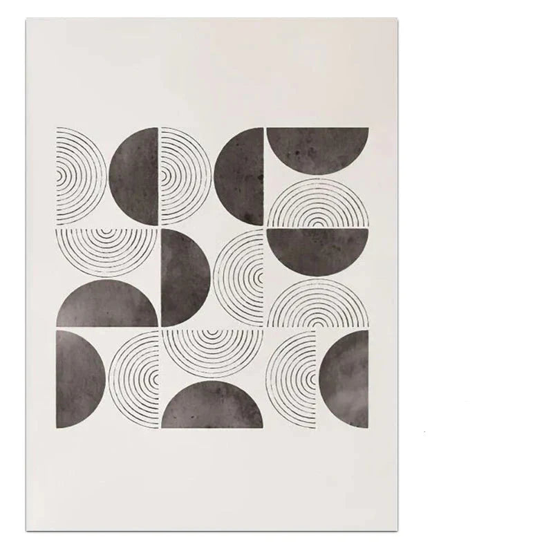 Minimalistische geometrische Sonnen-Mond-Wandkunst feine Kunstleinwanddrucke moderne abstrakte Plakatbilder für Wohnzimmer Esszimmer Kunstdekoration