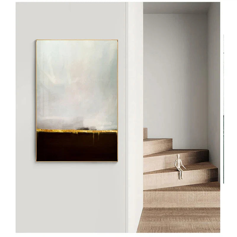 Minimalistische Grau Blau Farbblock Abstrakte Wandkunst Feine Kunst Leinwanddrucke Poster Bilder Für Modernes Wohnzimmer Zeitgenössische Hausdekoration