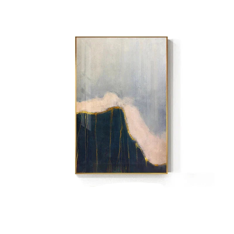 Minimalistische Grau Blau Farbblock Abstrakte Wandkunst Feine Kunst Leinwanddrucke Poster Bilder Für Modernes Wohnzimmer Zeitgenössische Hausdekoration
