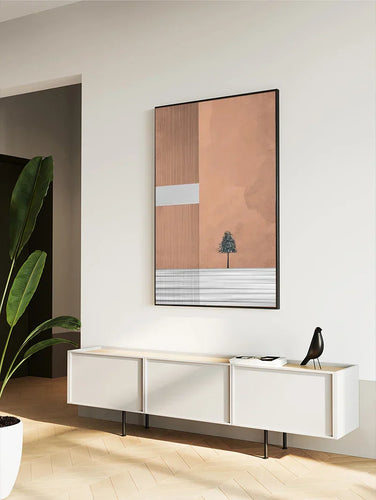 Minimalistische Landschaft Farbblock Abstrakte Wandkunst Fine Art Leinwanddruck Zeitgenössisches Bild Für Moderne Wohnung Wohnzimmer Home Office Dekor