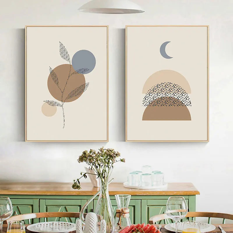 Minimalistische natürliche Stillleben Wandkunst Fine Art Leinwanddrucke neutrale Farben nordische Bilder für Wohnzimmer Esszimmer Schlafzimmer Kunst Dekor