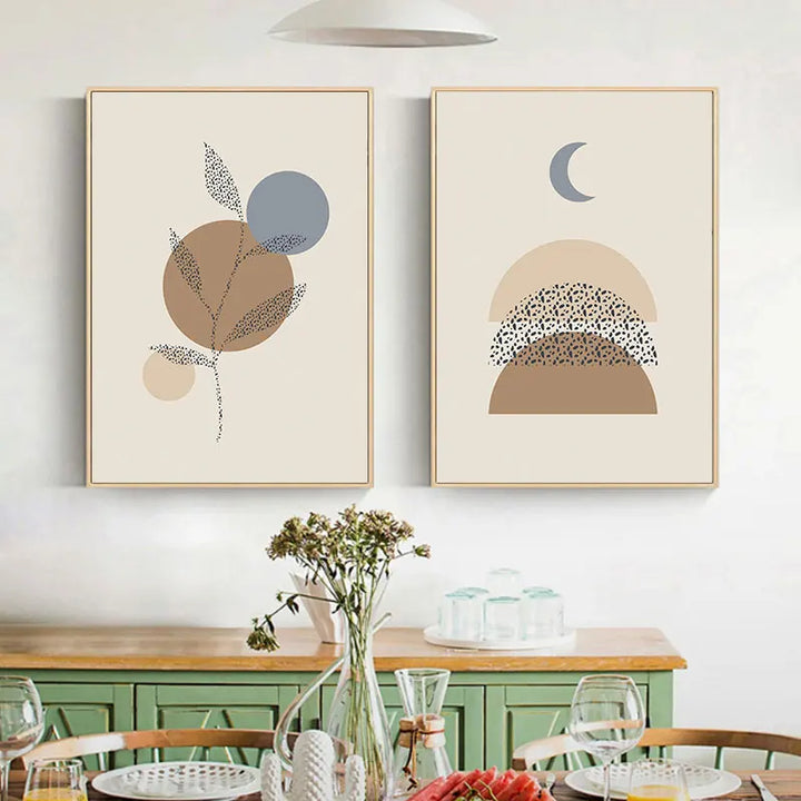 Minimalistische natürliche Stillleben Wandkunst Fine Art Leinwanddrucke neutrale Farben nordische Bilder für Wohnzimmer Esszimmer Schlafzimmer Kunst Dekor