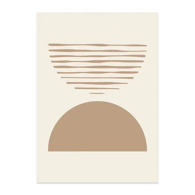 Minimalistische Sonne Mond Linienkunst Wandkunst Fine Art Leinwanddrucke Neutrale Farben Galerie Wandbilder Für Modernes Wohnzimmer Skandinavische Wohnkultur