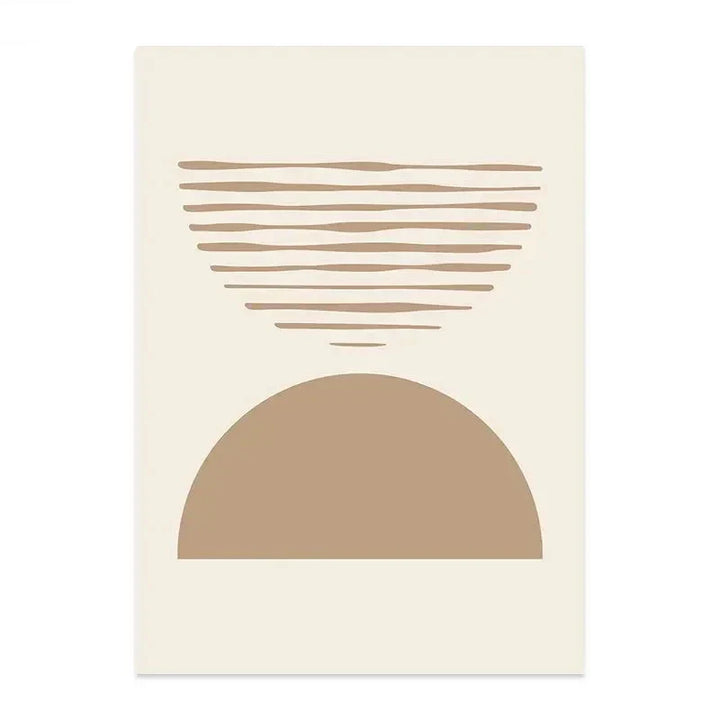 Minimalistische Sonne Mond Linienkunst Wandkunst Fine Art Leinwanddrucke Neutrale Farben Galerie Wandbilder Für Modernes Wohnzimmer Skandinavische Wohnkultur