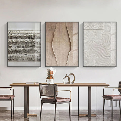 Minimalistische urbane texturale abstrakte Wandkunst Fine Art Leinwanddrucke neutrale Farben Bilder für modernes Apartment Wohnzimmer Home Office Kunst Dekor