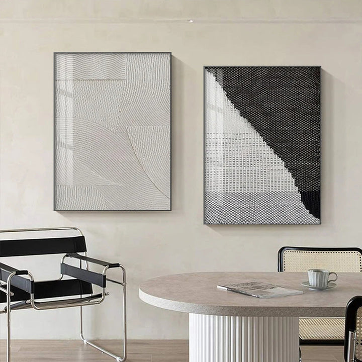 Minimalistische urbane texturale abstrakte Wandkunst Fine Art Leinwanddrucke neutrale Farben Bilder für modernes Apartment Wohnzimmer Home Office Kunst Dekor