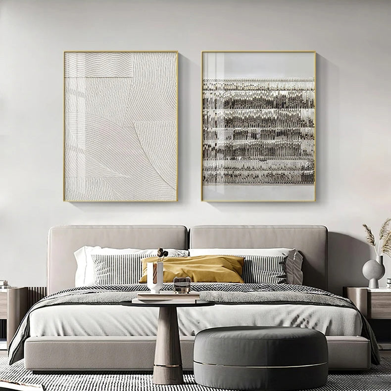Minimalistische urbane texturale abstrakte Wandkunst Fine Art Leinwanddrucke neutrale Farben Bilder für modernes Apartment Wohnzimmer Home Office Kunst Dekor