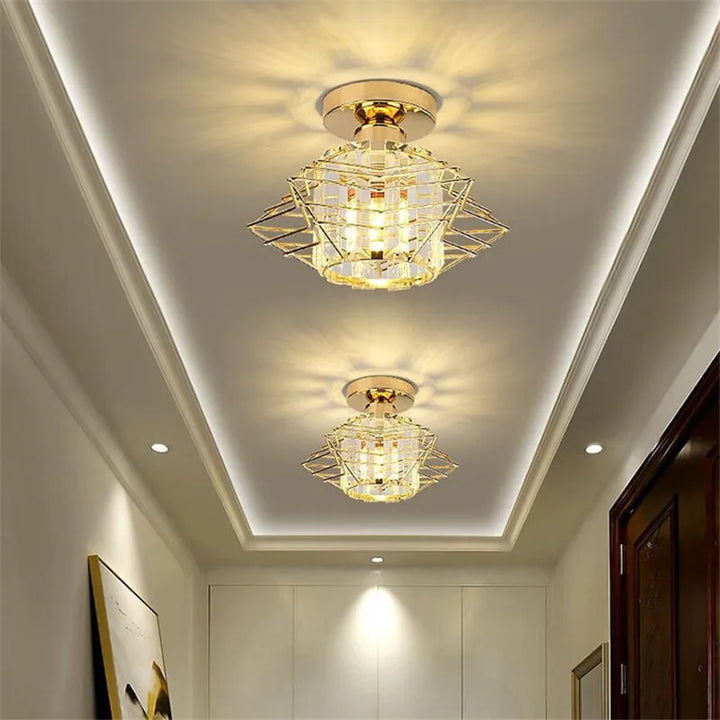 Moderne Kristall-Deckenleuchte – Elegante Nordische Deckenlampe für Wohnzimmer und Flur | Karnz