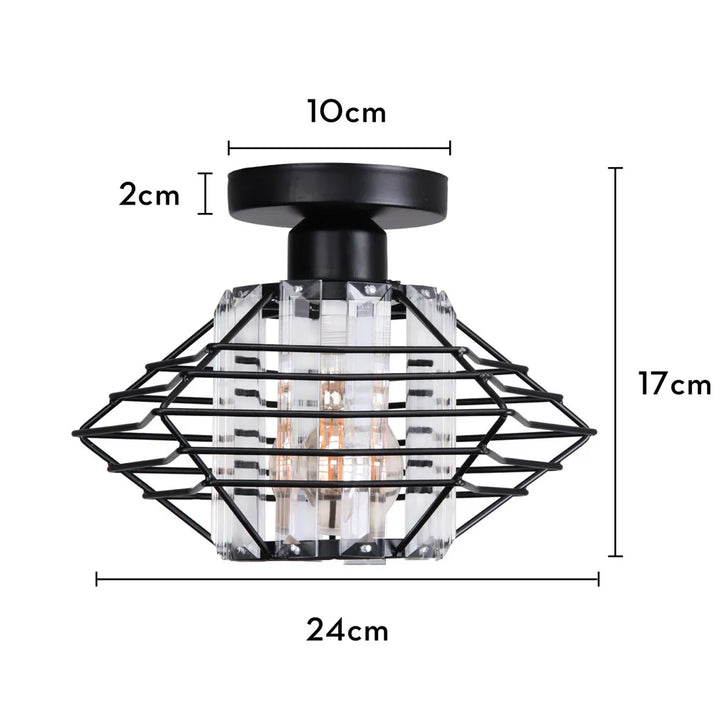 Moderne Kristall-Deckenleuchte – Elegante Nordische Deckenlampe für Wohnzimmer und Flur | Karnz