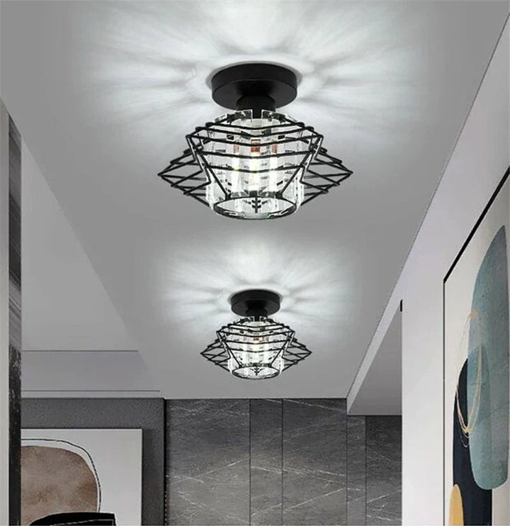 Moderne Kristall-Deckenleuchte – Elegante Nordische Deckenlampe für Wohnzimmer und Flur | Karnz