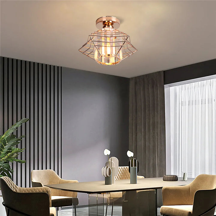 Moderne Kristall-Deckenleuchte – Elegante Nordische Deckenlampe für Wohnzimmer und Flur | Karnz