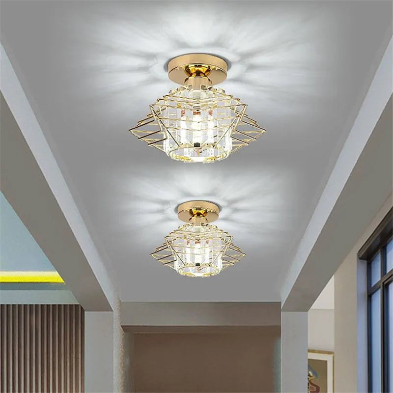 Moderne Kristall-Deckenleuchte – Elegante Nordische Deckenlampe für Wohnzimmer und Flur | Karnz