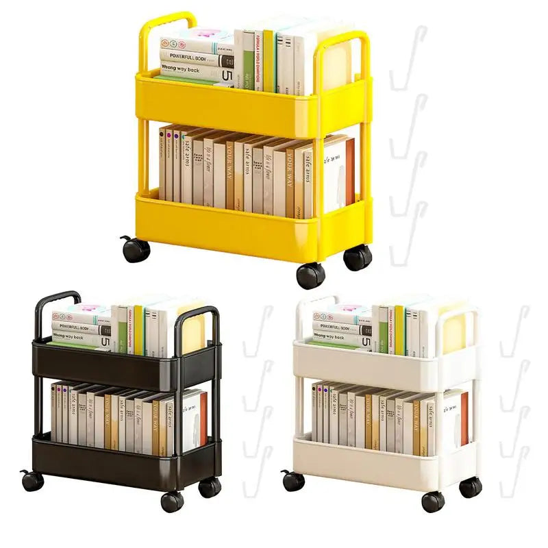 Mobile Bücherregalwagen mit Rädern | Buchaufbewahrung und Organizer - Dalton | Karnz