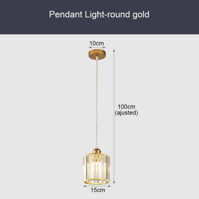 GlinsterLicht - Luxe K9 Kristall-Pendelleuchte mit LED-Beleuchtung für Wohn- oder Esszimmer