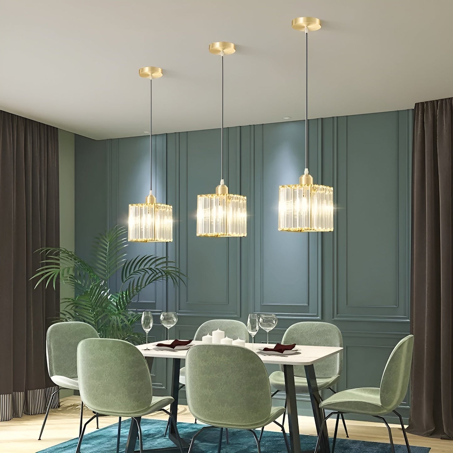 BrilliantGlow Light – Elegante Pendelleuchte aus K9-Kristall